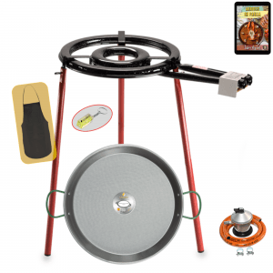Kit completo: paellero profesional de gas butano de 35 cm