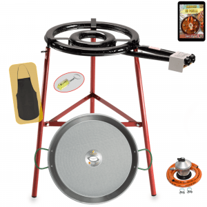 Kit completo: paellero profesional de gas butano de 45 cm